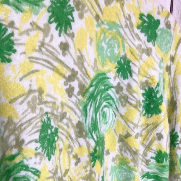 Vintage Lambswool Angora Floral Pearl Button Cardigan 40 M British Colony - Picture 8 of 10